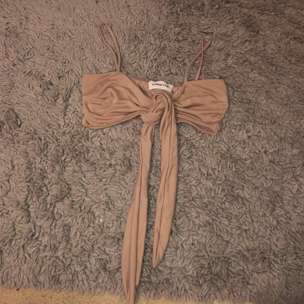 Crop tie wrap top